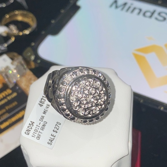Real diamond men statement hiphop ring not CZ not moissanite 100% real diamond - Picture 5 of 6